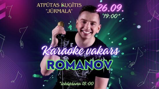 Galdiņa rezervācija karaoke vakars ar Romanov
