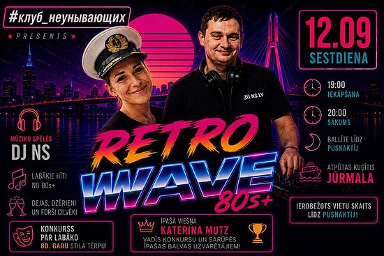 RETRO WAVE 80s 90s+ ar DJ NS | 12.09.2026.